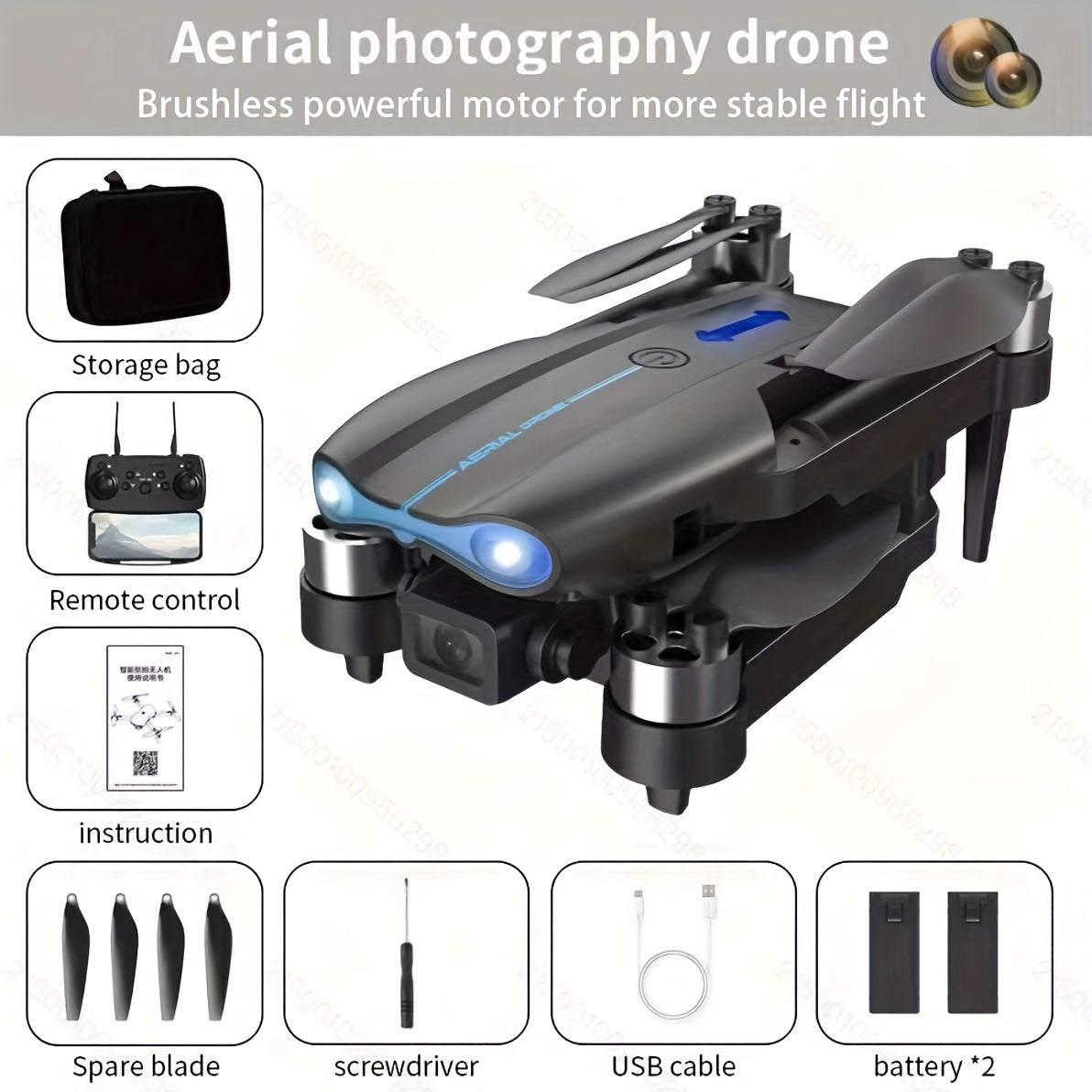 2025 E99 Pro Max Drone, App Control, FPV Real-time Video RC Quad , 360-degree Rotation, As A Toy Gift + 2 Batteries