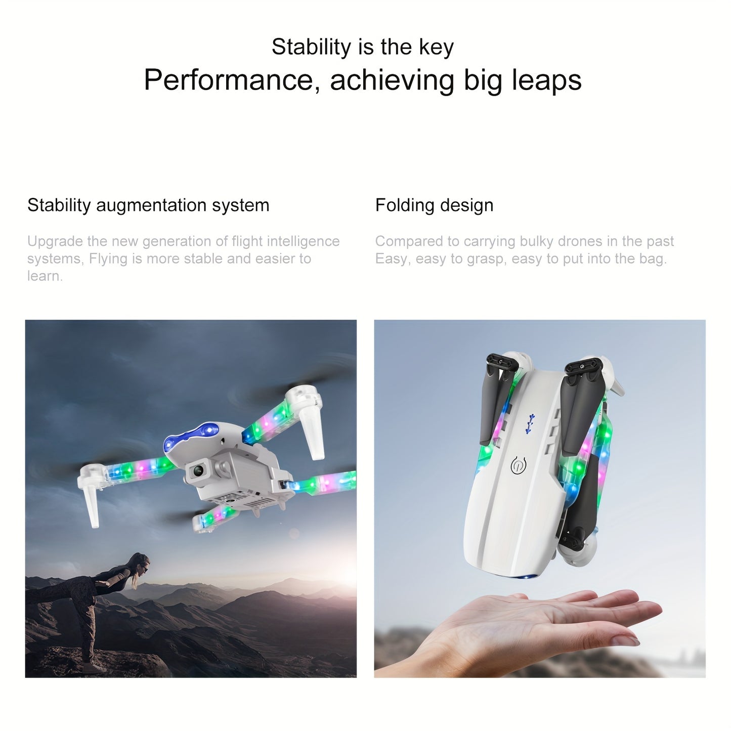 2025 E99 Pro Max Drone, App Control, FPV Real-time Video RC Quad , 360-degree Rotation, As A Toy Gift + 2 Batteries