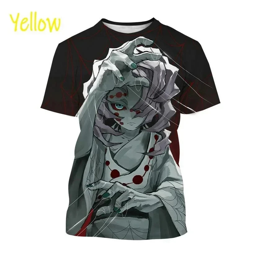 2024 3D Printing Demon Slayer - Harajuku T-shirt Top, Comfortable on the Street, Casual, New Trends, Fashion