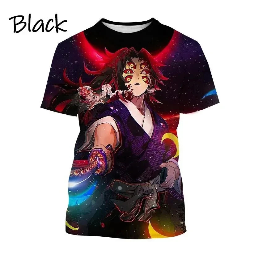 2024 3D Printing Demon Slayer - Harajuku T-shirt Top, Comfortable on the Street, Casual, New Trends, Fashion