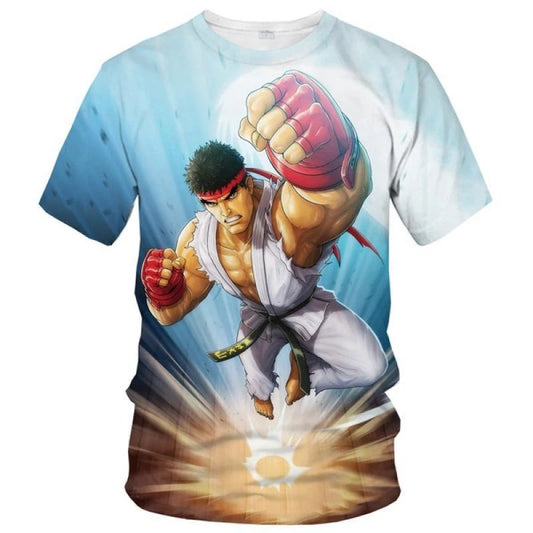 Street Fighter Men's/women's Fashion 3D Print T-shirt Casual Top Street Wear..