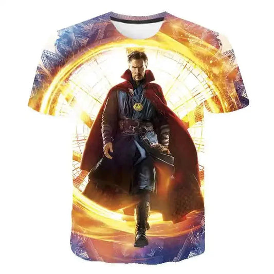 Disney 2024 Avengers Boys T-shirts Cool Captain America/Thor Hero 3D Printed Baby Casual Top For Summer New Clothing 3-14Y