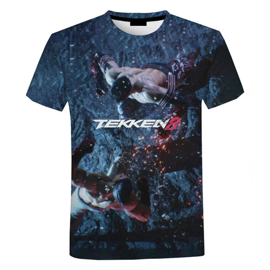 Fighting New Game Tekken 8 3D Printed T Shirt For Men Clothes Harajuku Streetwear T-Shirt For men Crewneck Short Sleeve Tops