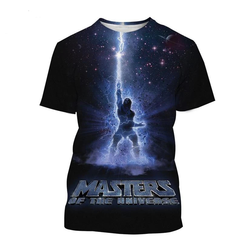 Anime Masters of the Universe 3D Printed T-shirt He-Man Fashion Men's Women Kids Casual Street Short-sleeved Top