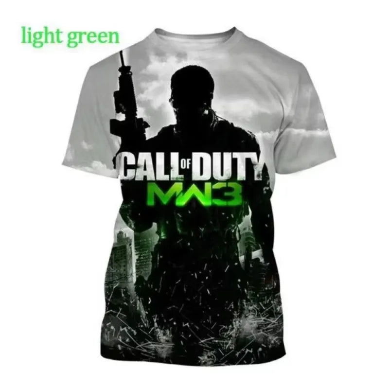 Call of Duty Warzone 3D Printed Casual Summer Oversized T-Shirt for Men and Women - Short Sleeve Gaming Top