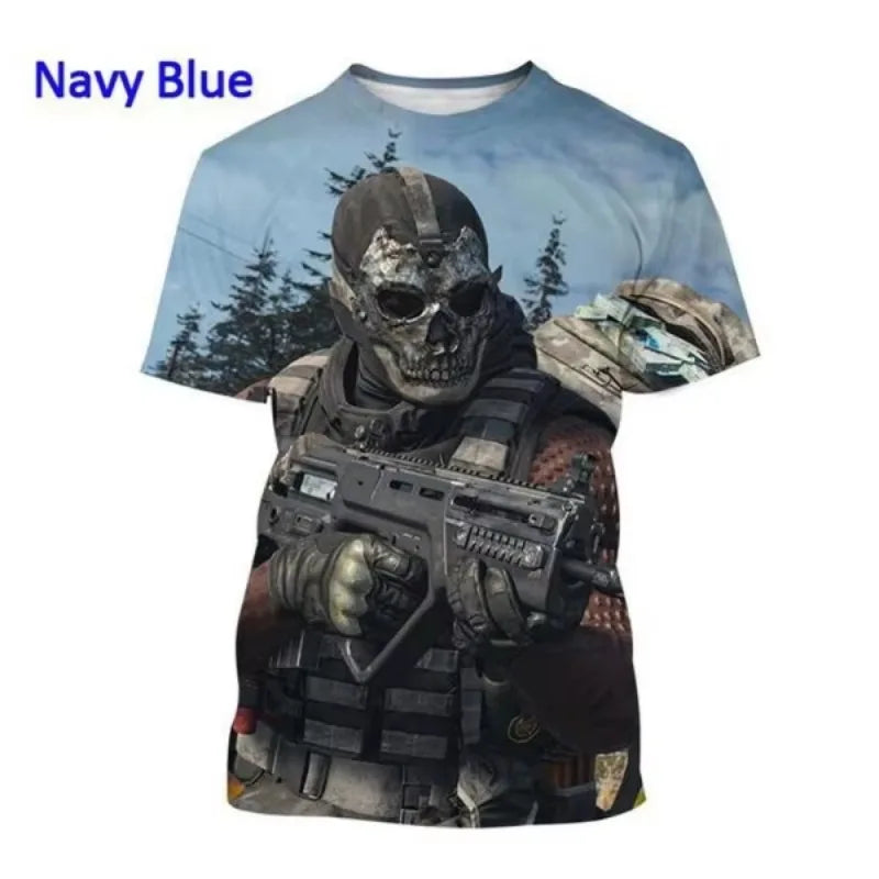 Call of Duty Warzone 3D Printed Casual Summer Oversized T-Shirt for Men and Women - Short Sleeve Gaming Top