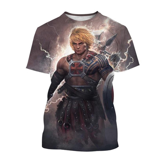 Masters of the Universe He-Man 3D T-shirt Fashion Men's Cool Anime Short Sleeve Kids Tees