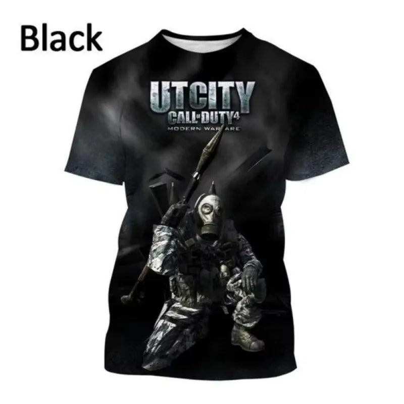 Call of Duty Warzone 3D Printed Casual Summer Oversized T-Shirt for Men and Women - Short Sleeve Gaming Top