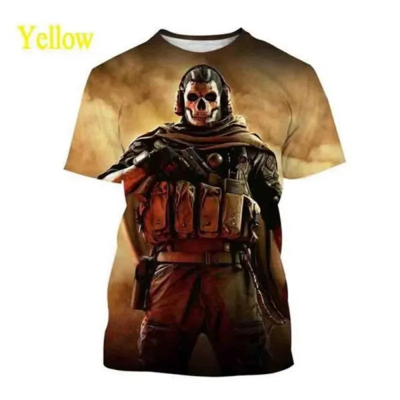 Call of Duty Warzone 3D Printed Casual Summer Oversized T-Shirt for Men and Women - Short Sleeve Gaming Top