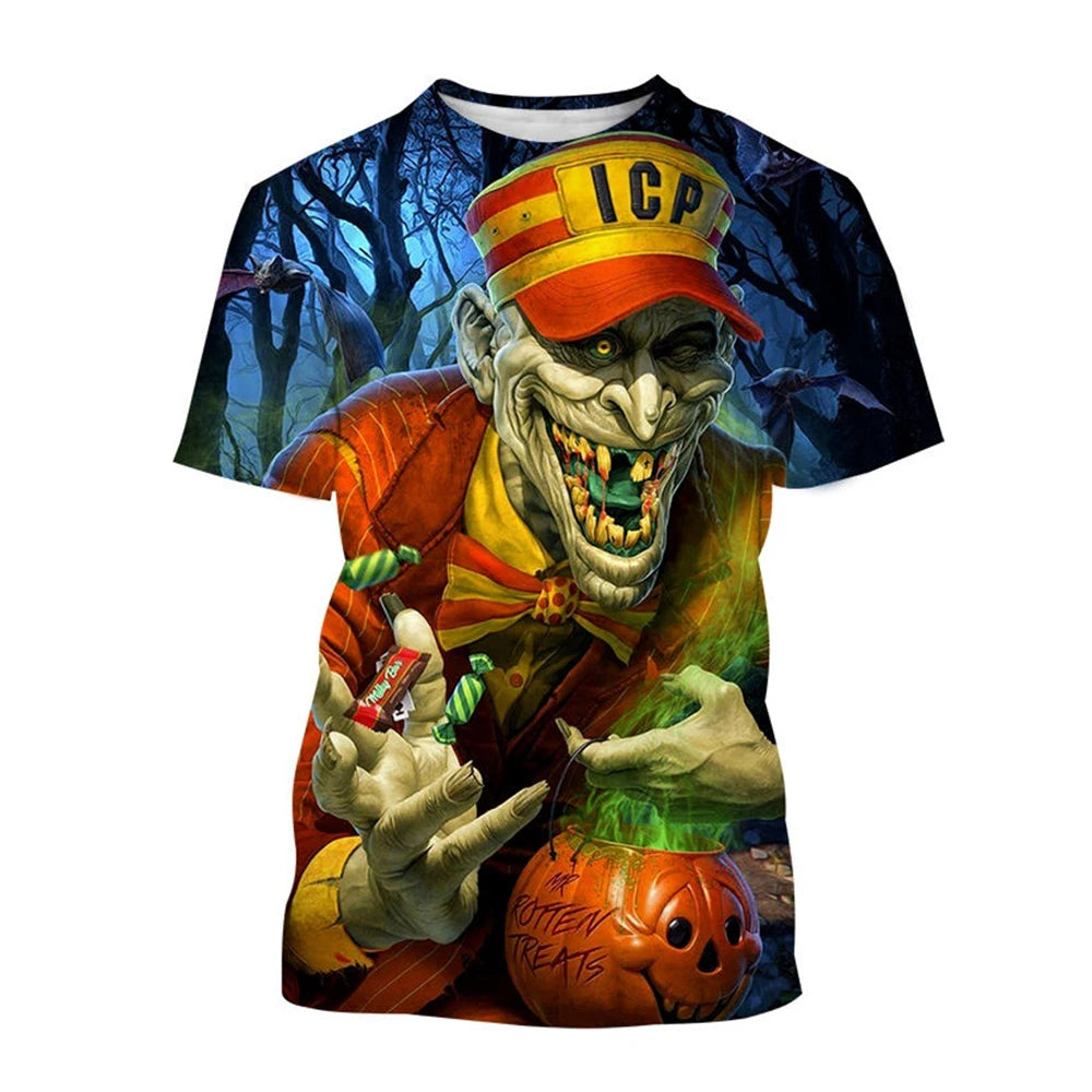 Newest Men's Fashion Insane Clown Posse Icp Joker Cards 3D Printed T Shirt Casual Rock Hip Hop Short Sleeve Tee Shirt Tops