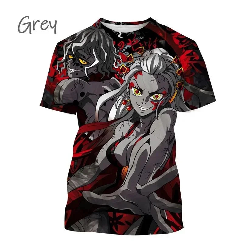 2024 3D Printing Demon Slayer - Harajuku T-shirt Top, Comfortable on the Street, Casual, New Trends, Fashion