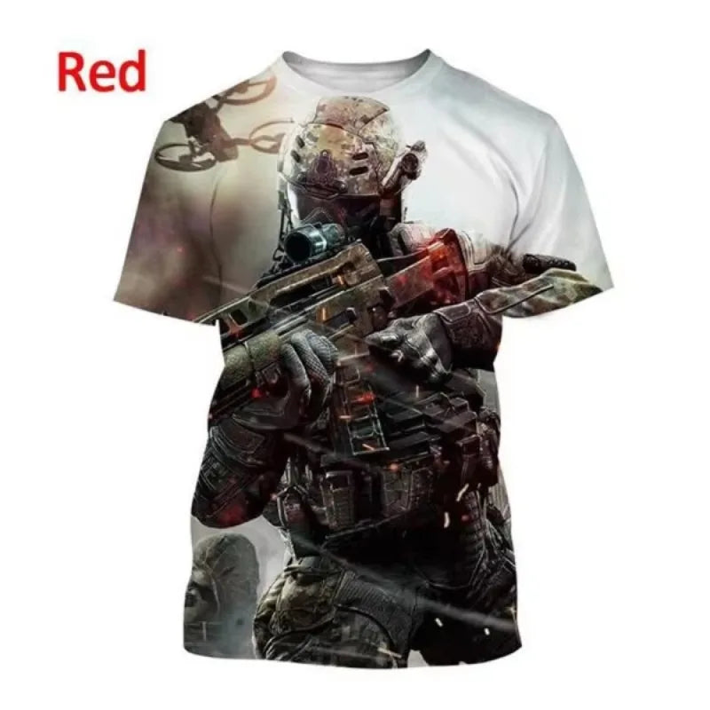 Call of Duty Warzone 3D Printed Casual Summer Oversized T-Shirt for Men and Women - Short Sleeve Gaming Top