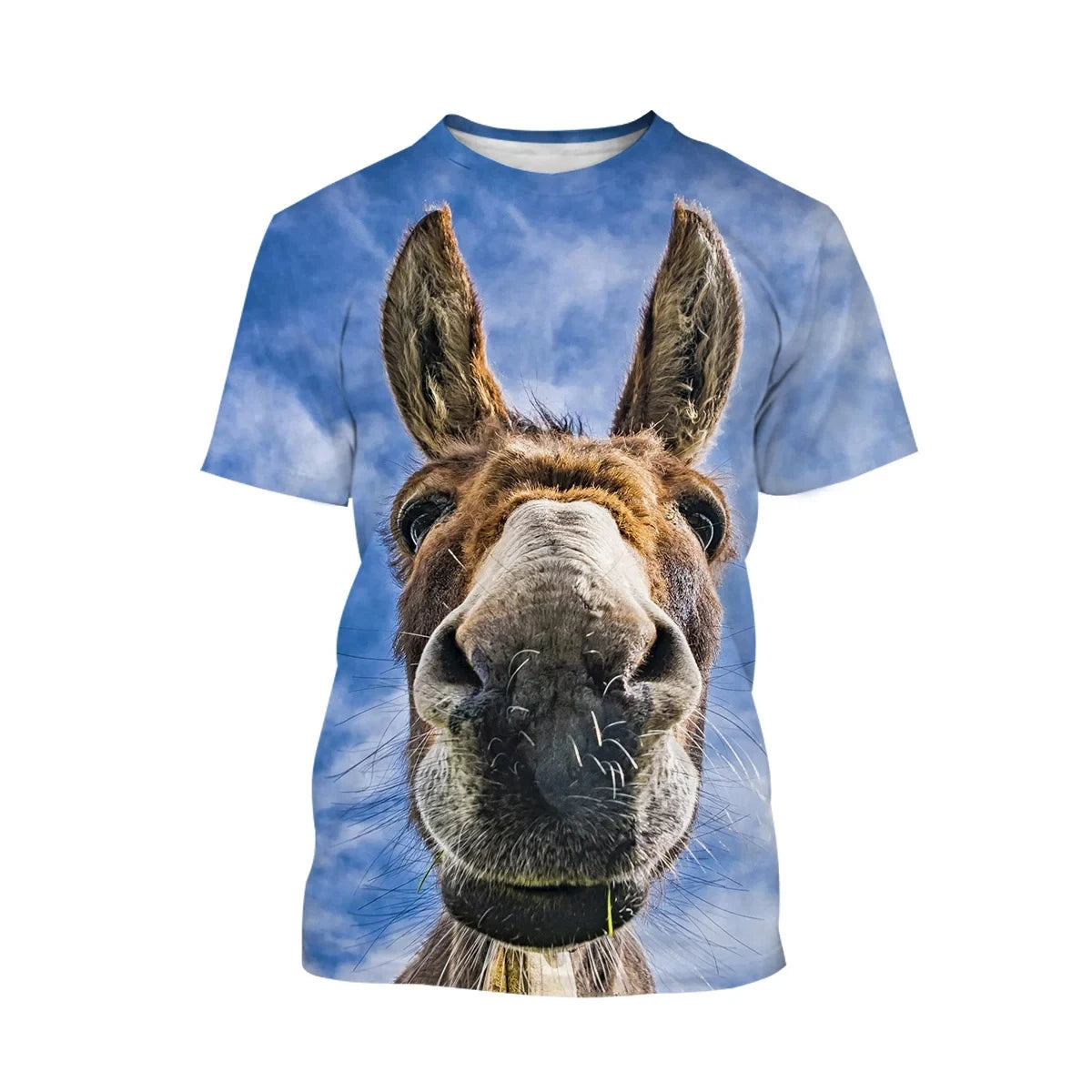 Eye-Catching 3D Print Donkey T-Shirt Unisex Oversized Casual Streetwear Short Sleeve Top for Men Women Kids