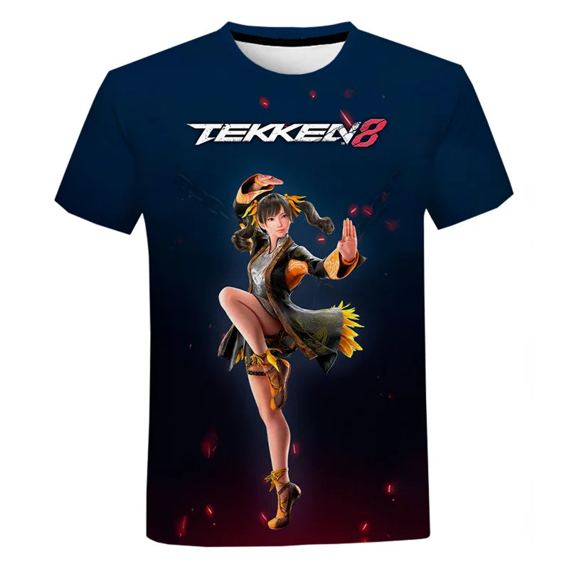 Tekken 8 3D Printed T-Shirt For Men Clothes Streetwear T-Shirt For Men Short Sleeve Tops