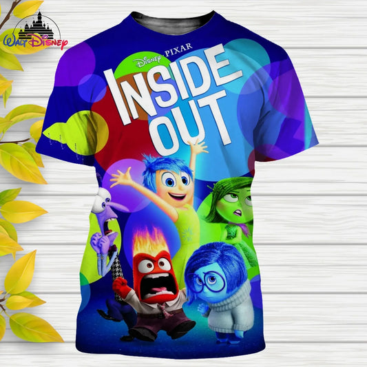 Disney Cartoon Movie Inside Out 3d Print  Summe Kid Tshirt Men Women Casual Style Short Sleeve Childrenr Men Clothing