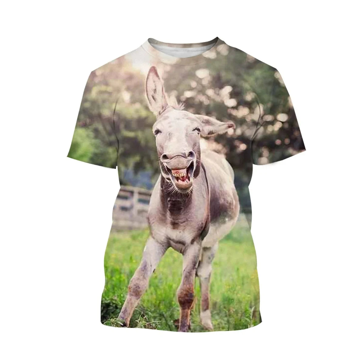 Funny Donkey T-Shirts Animal 3D Print Men Woman Streetwear Casual Short Sleeve T Shirts Oversized Harajuku Kid Top Tees Clothing