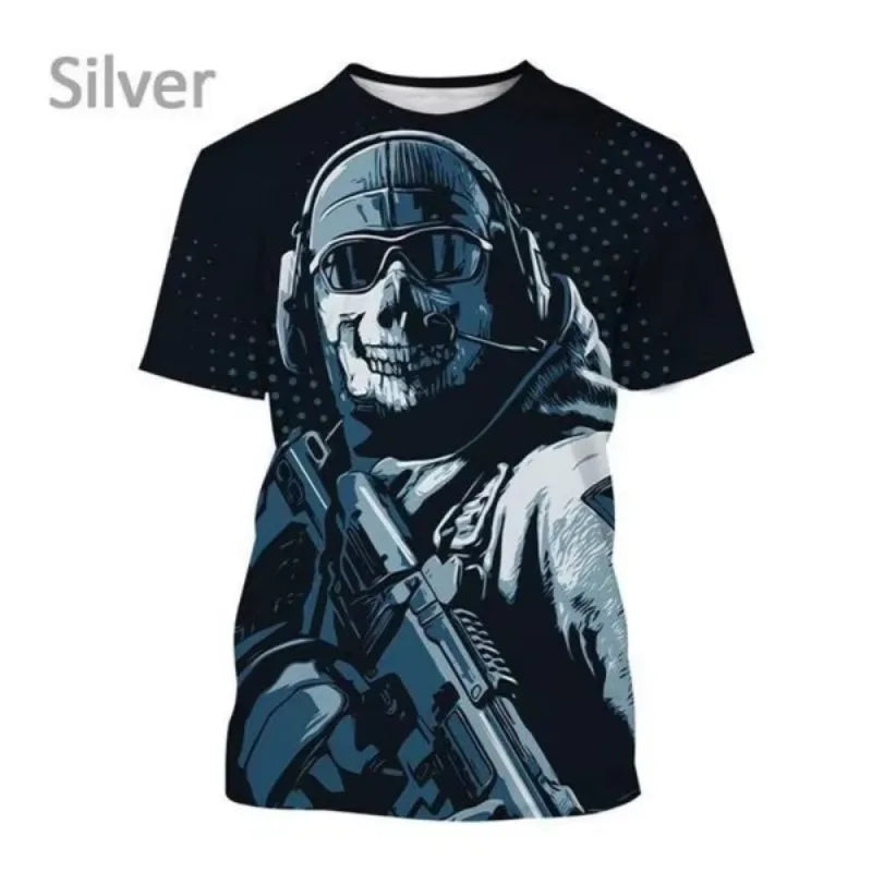 Call of Duty Warzone 3D Printed Casual Summer Oversized T-Shirt for Men and Women - Short Sleeve Gaming Top