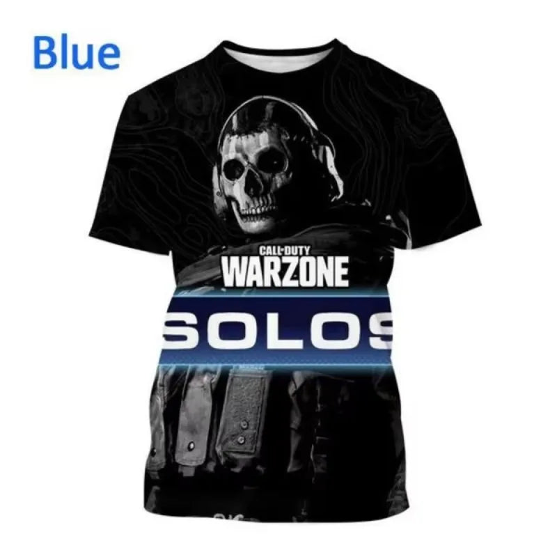 Call of Duty Warzone 3D Printed Casual Summer Oversized T-Shirt for Men and Women - Short Sleeve Gaming Top