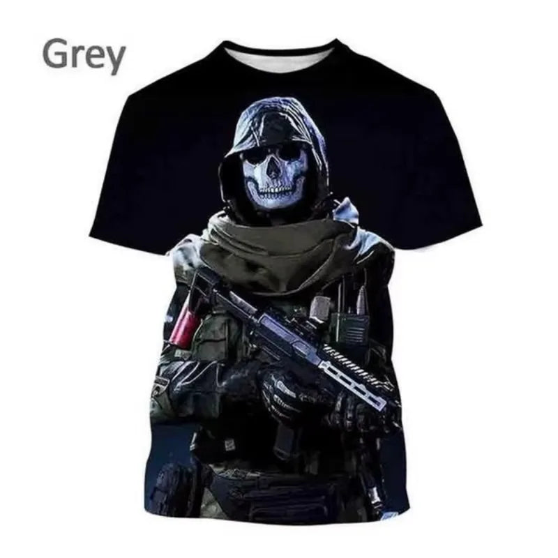 Call of Duty Warzone 3D Printed Casual Summer Oversized T-Shirt for Men and Women - Short Sleeve Gaming Top