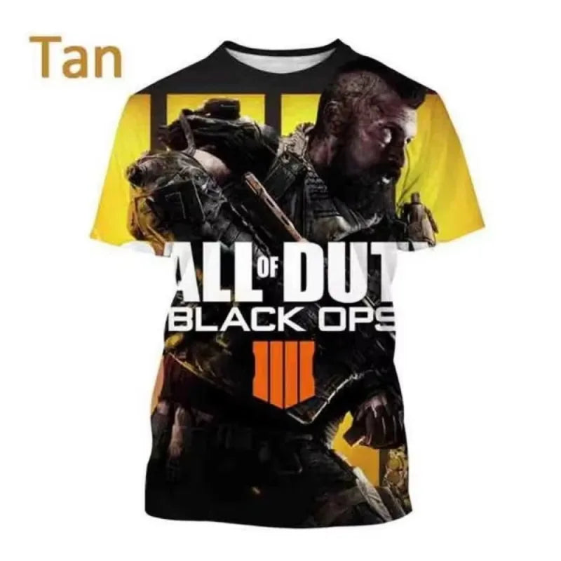 Call of Duty Warzone 3D Printed Casual Summer Oversized T-Shirt for Men and Women - Short Sleeve Gaming Top