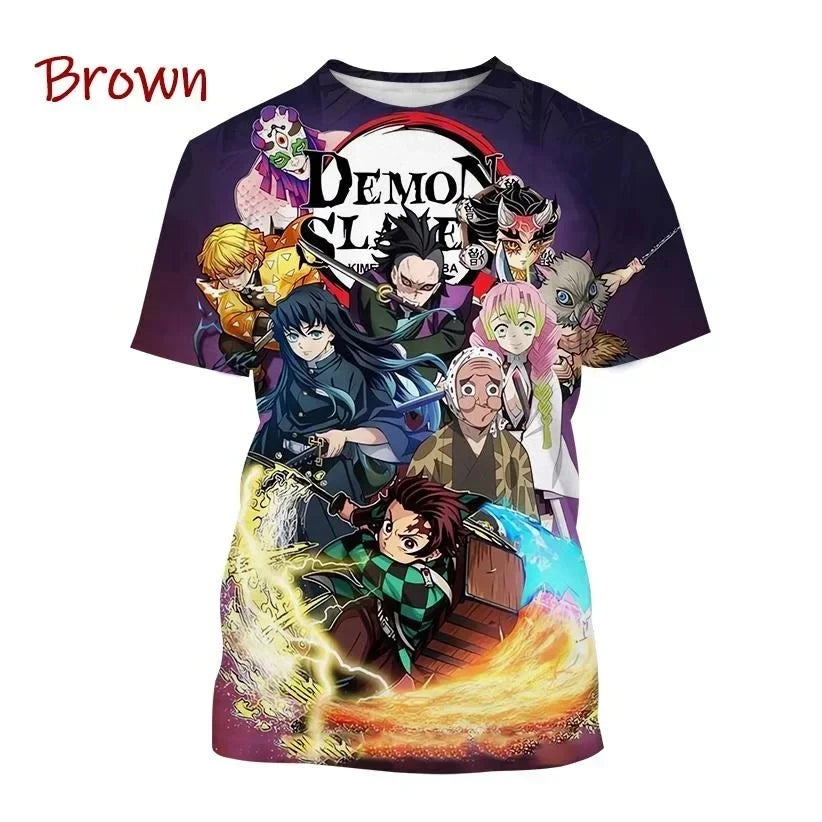 Demon Slayer 3D Printing T-shirt Top, Comfortable Streetwear, New Trends, Fashion