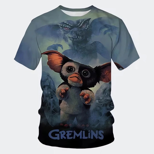 Fashion hot sell new Christmas horror movie Gremlins 3D printed T-shirt puppet monster printed T-shirt men and women Kids Tops