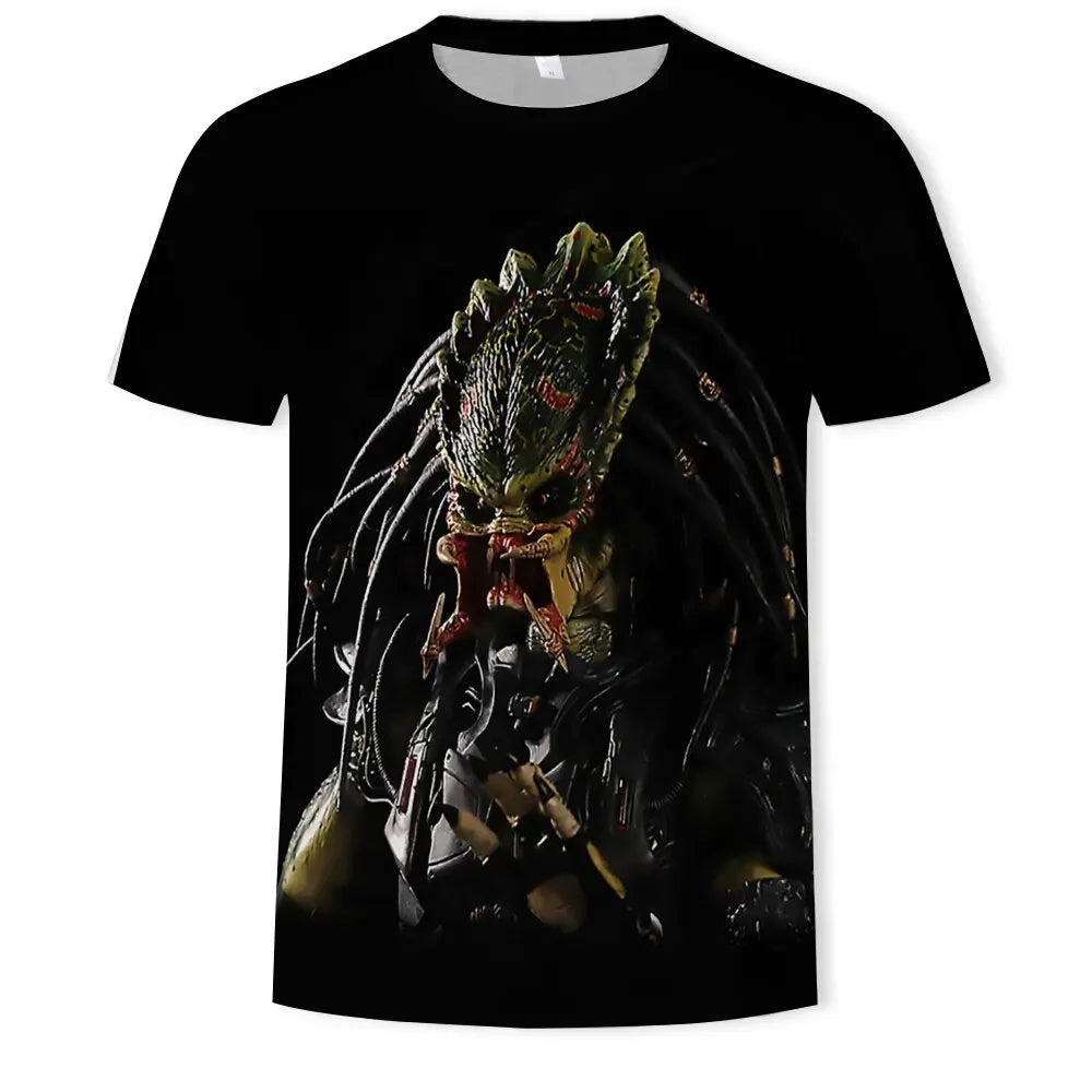 MINISO 3D Printed Movie the Predator Men's Alien Killer Men's T-shirt Cartoon T-shirt Harajuku Fashion Adults Kids Tops Clothing