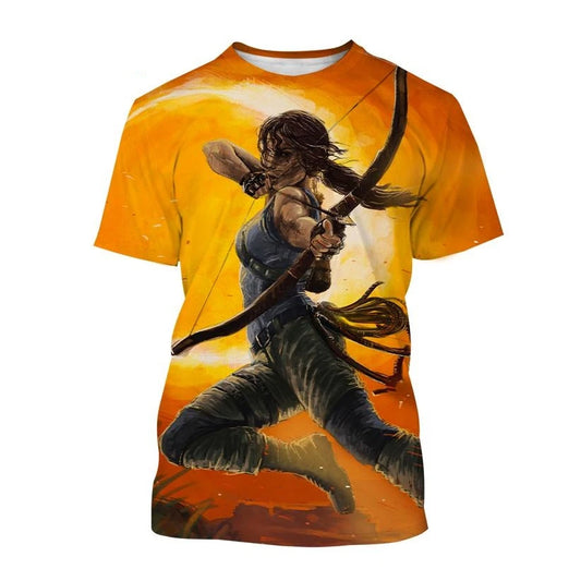 New Tomb Raider Game 3D Printed T-Shirts Men Women Fashion Streetwear Oversized Short Sleeve T Shirt Kids Tees Tops Man Clothing