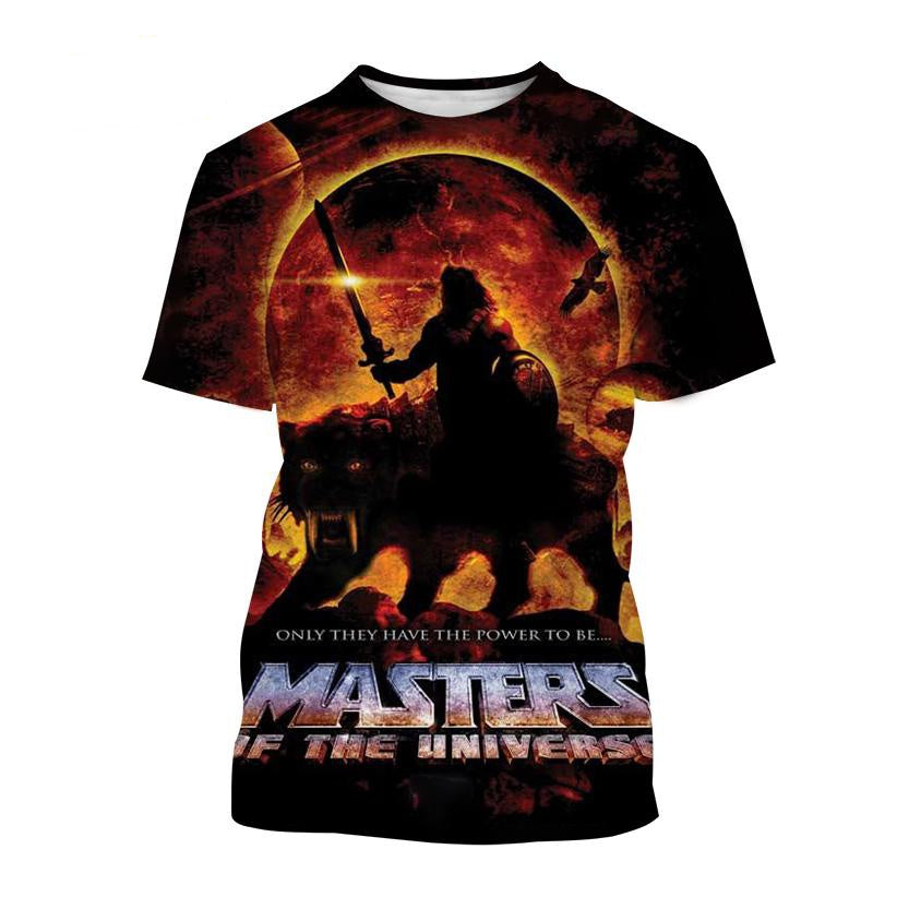 Anime Masters of the Universe 3D Printed T-shirt He-Man Fashion Men's Women Kids Casual Street Short-sleeved Top