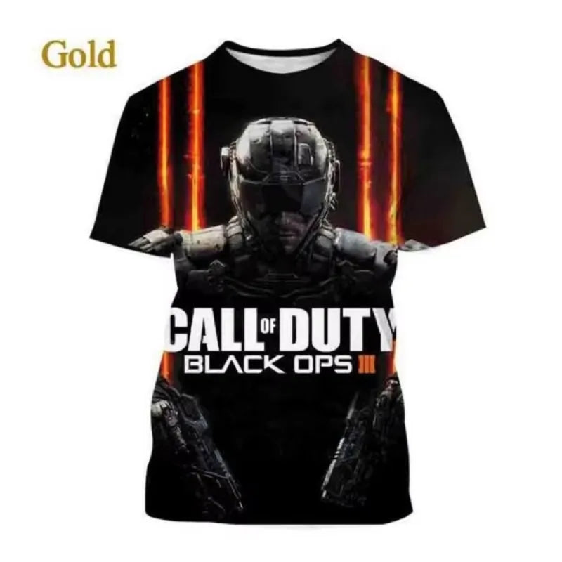 Call of Duty Warzone 3D Printed Casual Summer Oversized T-Shirt for Men and Women - Short Sleeve Gaming Top