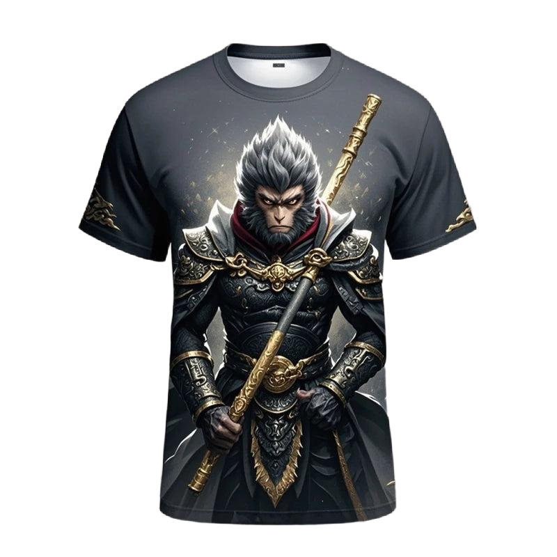 Novelty T Shirt For Men Shirt Black Myth Wukong Game 3d Printed T-shirt Clothing Designer Short Sleeve Tees Vintage Tshirt 2024